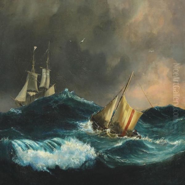 Pilot Boat At Sea In Bad Weather - view 1