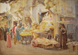 Fruit And Bread Bazaar, Rosetia by Walter Frederick Roofe Tyndale