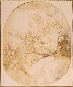Angels and Cherubim Among Clouds
