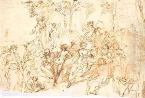 Apollo and the Muses on Parnassus by Federico Zuccaro