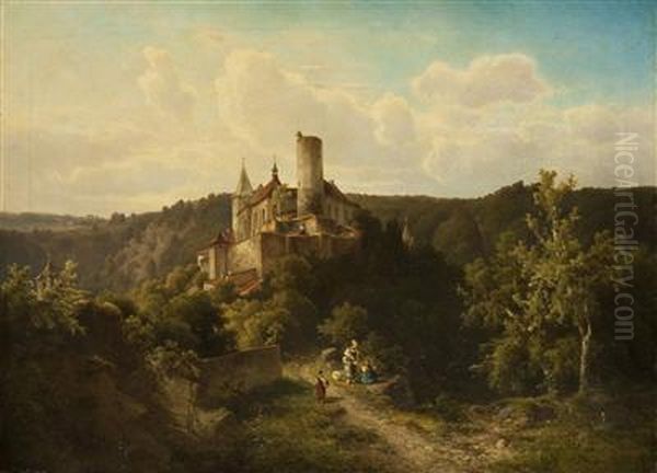 A Landscape With Krivoklat Castle - view 1