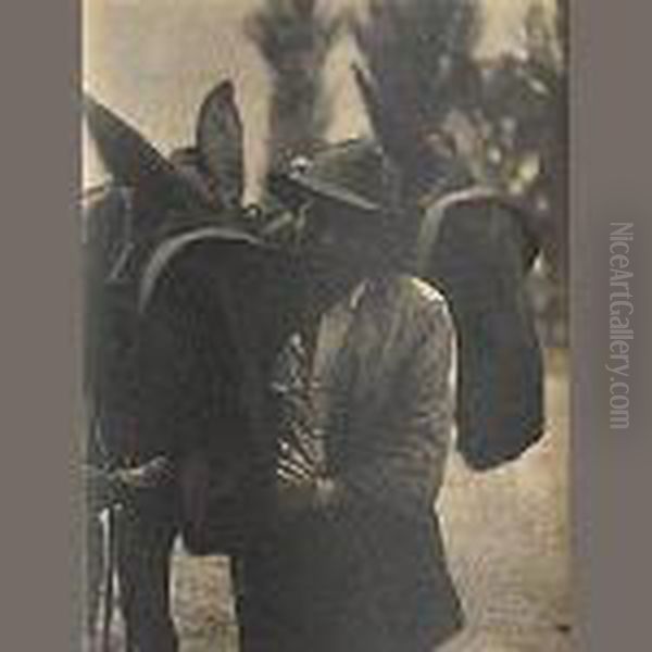 Black Man With Mule - view 1