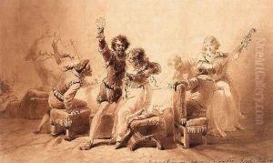 Drinking-song 1874 by Mihaly von Zichy