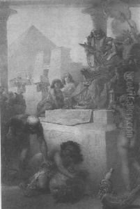 Illustration to Imre Madachs The Tragedy of Man- In Egypt Scene 4 1887 2 by Mihaly von Zichy