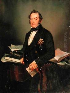 Portrait of Senator Ivan Tolstoy (1792-1854) by Mihaly von Zichy