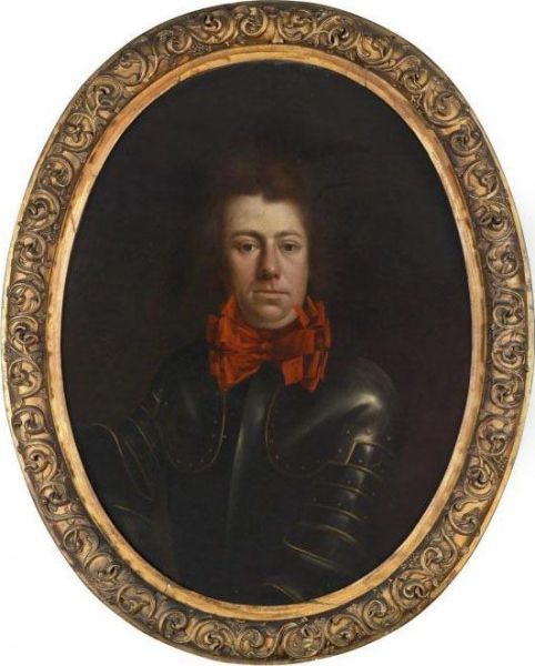 Portrait Of A Man In A Cuirass And Wearing A Large Red Ribbon - view 1
