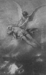 Illustration to Imre Madachs The Tragedy of Man- The Space Scene 13 1887 by Mihaly von Zichy