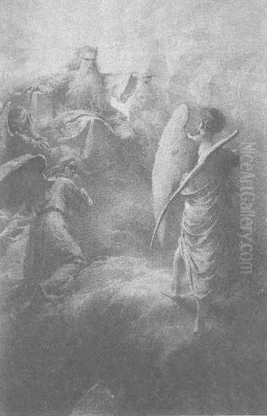 Illustration to Imre Madachs The Tragedy of Man- In the Heaven Scene 1 1887 - view 1