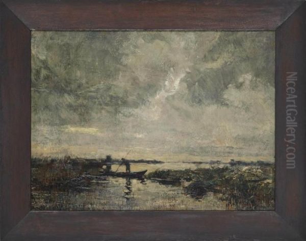 Boatman At Dusk - view 1