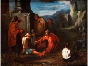 Bambocchianten-gemalde Mit Darstellung Mehrerer Junglinge Bambocchianten-gemalde Mit Darstellung Mehrerer Junglinge