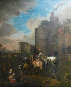 The Forge - Cavalry Men Outside The City Walls