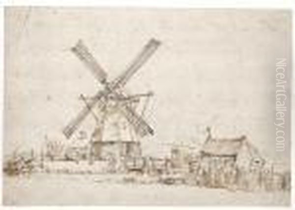 Landscape With A Windmill And Other Buildings - view 1