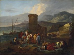 Kustenlandschaft Mit Turm