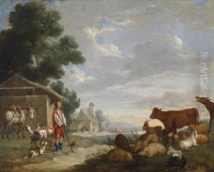 Two Scenes From The Life Of The Prodigal Son by Pieter Van Bredael
