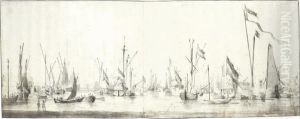 The Dutch Fleet At Anchor