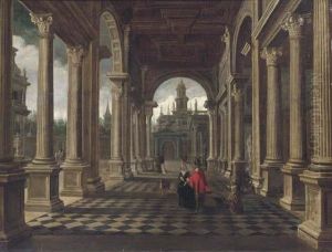 An Architectural Capriccio With Elegant Company