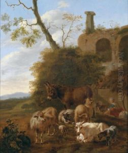 A Shepherd And His Animals