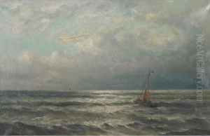 Fishing Boat At Scheveningen by Gerard Van Der Laan