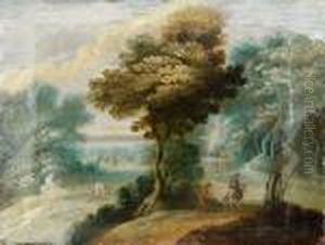 Deux Promeneurs Dans Un Paysage Deux Promeneurs Dans Un Paysage