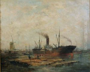 Loading Timber In Rotterdam