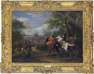 Studio Of Adam Frans Van Der Meulen King Louis Xiv by Adam Frans van der Meulen