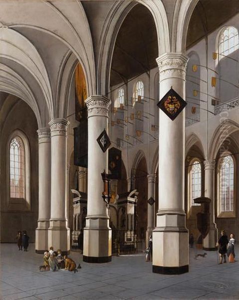 Interno Della Nieuwe Kerk Di Delft Con La Tomba Di Guglielmo D'orange - view 1