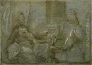 Sketch For The Double Portrait Of Mountjoy Blount by Sir Anthony Van Dyck