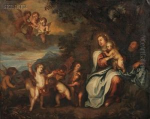 The Holy Family With Cherubs