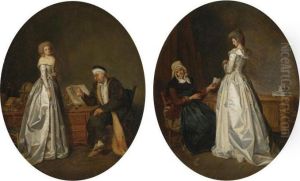 Interior With A Young Lady
Having Her Fortune Told; Interior With A Young Woman Visiting The Doctor by Henri Nicolas Van Gorp