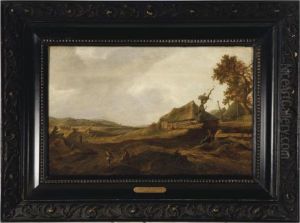Landscape With Peasants Resting Among The Dunes by Jan van Goyen