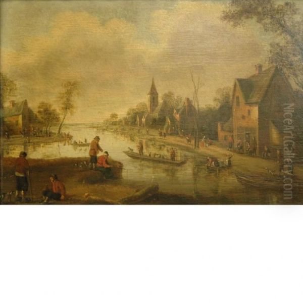 Figures Beside A River - view 1