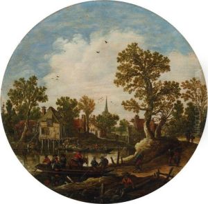 Sommerlandschaft Mit Fahrboot by Jan van Goyen