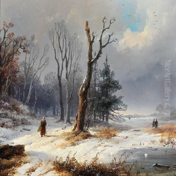 Winter Landscape With Figures - view 1