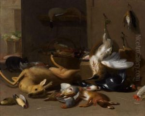 Nature Morte Au Brocard Et Gibier Dans Un Garde-manger