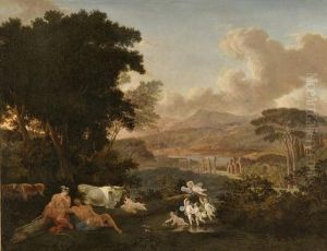 Paesaggio Con Mercurio E Argo by Hendrik Frans van Lint (Studio Lo)