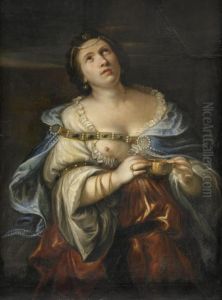 Artemisia Ii Av Karien Dricker Askan Efter Sin Make Mausollos by Jacob van Loo