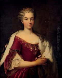Portrait De Marie Leszcynska by Louis-Michel Van Loo