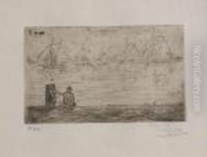 Zeilschepen Op De Schelde by Eugeen Van Mieghem