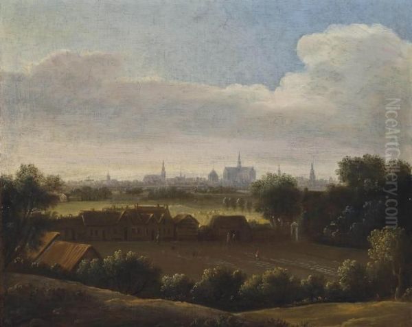 A View Of Haarlem With The St. Bavokerk In The Distance - view 1