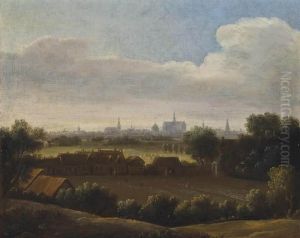 A View Of Haarlem With The St. Bavokerk In The Distance by Jacob Van Ruisdael