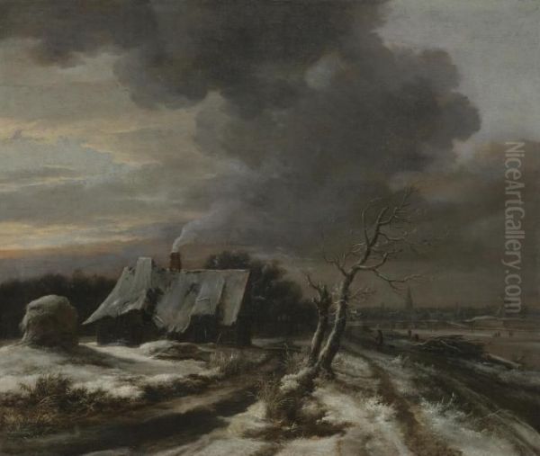 A Winter Landscape With A View Of The River Amstel And Amsterdam In The Distance - view 1