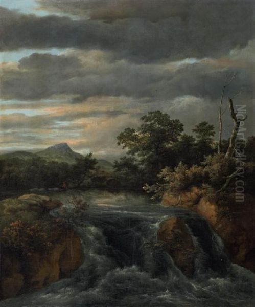 Waldlandschaft Mit Wasserfall - view 1