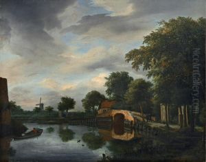 Landschaft Mit Brucke by Jacob Van Ruisdael