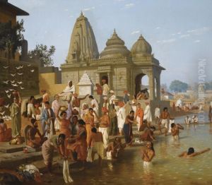 Worshipers At The Trimbakeshwar Temple In The Town Of Trimbak