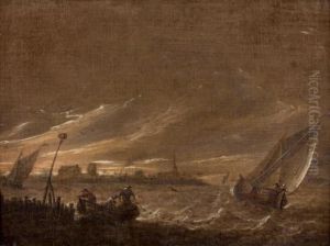 Pecheurs Sur Une Mer Agitee Pecheurs Sur Une Mer Agitee