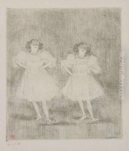 Dancing Girls by Theo van Rysselberghe