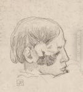 Head Of A Young Girl In Profile by Theo van Rysselberghe