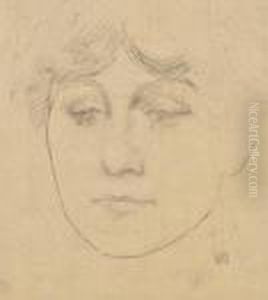 Female Head Study by Theo van Rysselberghe