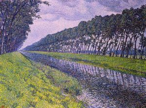 Le Canal En Flandre Par Temps Triste by Theo van Rysselberghe