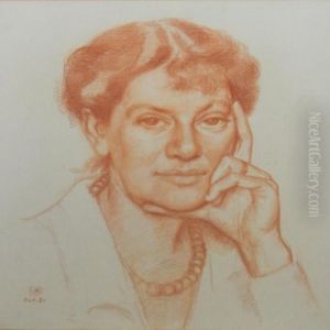 Portrait Of Suzanne Weyher Schlumberger by Theo van Rysselberghe